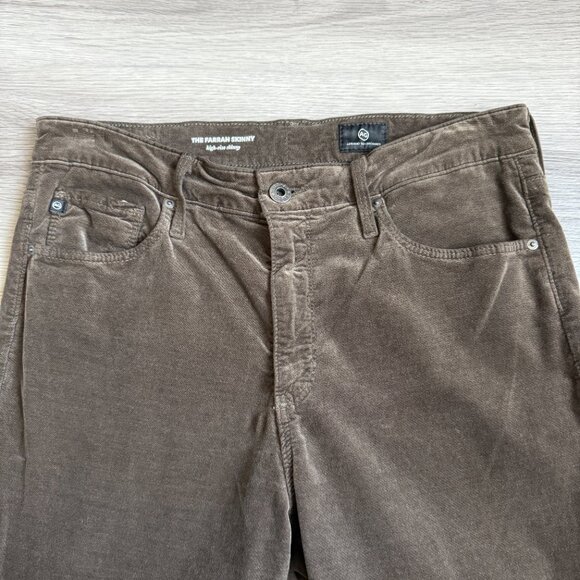 AG Adriano Goldschmeid The Farrah Skinny Velvet Pants Size 30R - Picture 3 of 10